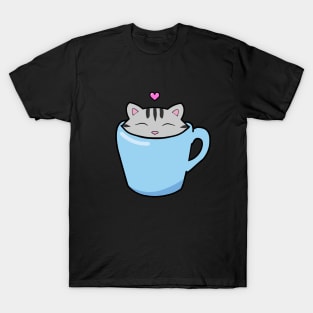 Cute cat with a pink heart T-Shirt